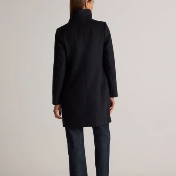 Quince Italian Wool Cocoon Coat Black Jacket Cardigan Size XL - Picture 3 of 13